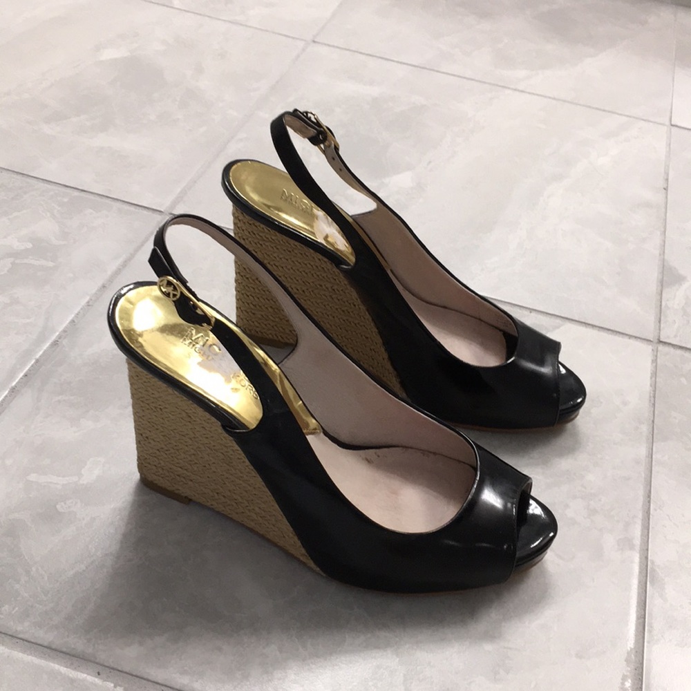 Michael Kors black wedges